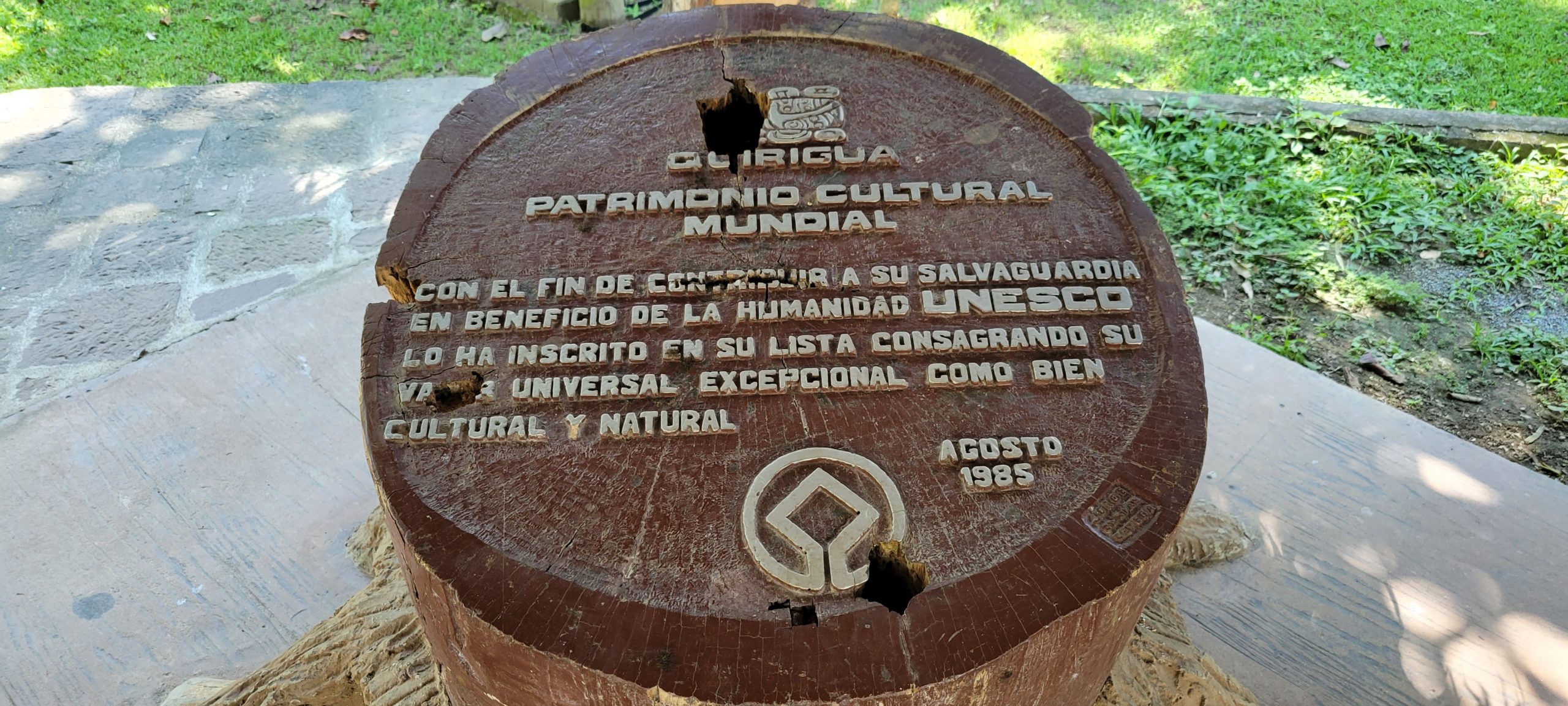 Quiriguá UNESCO Plaque