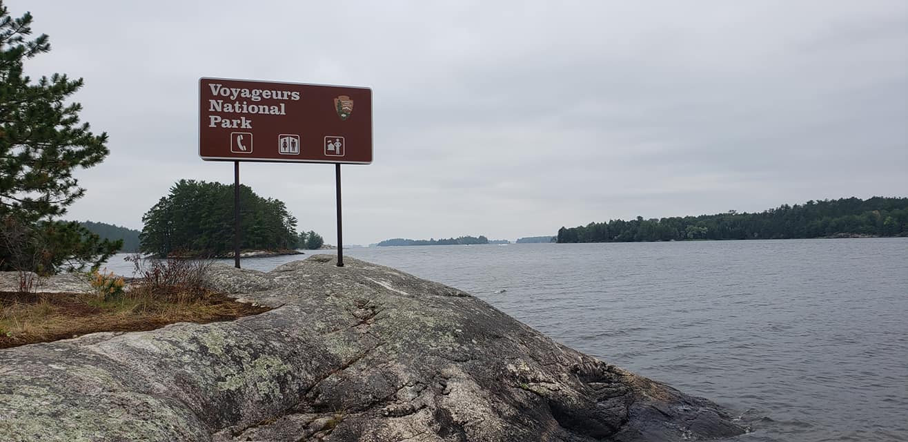 Voyageurs Entrance Sign
